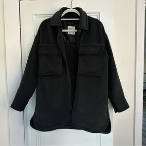 Abercrombie black oversized shacket